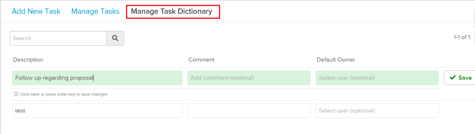tasks dictionary definition