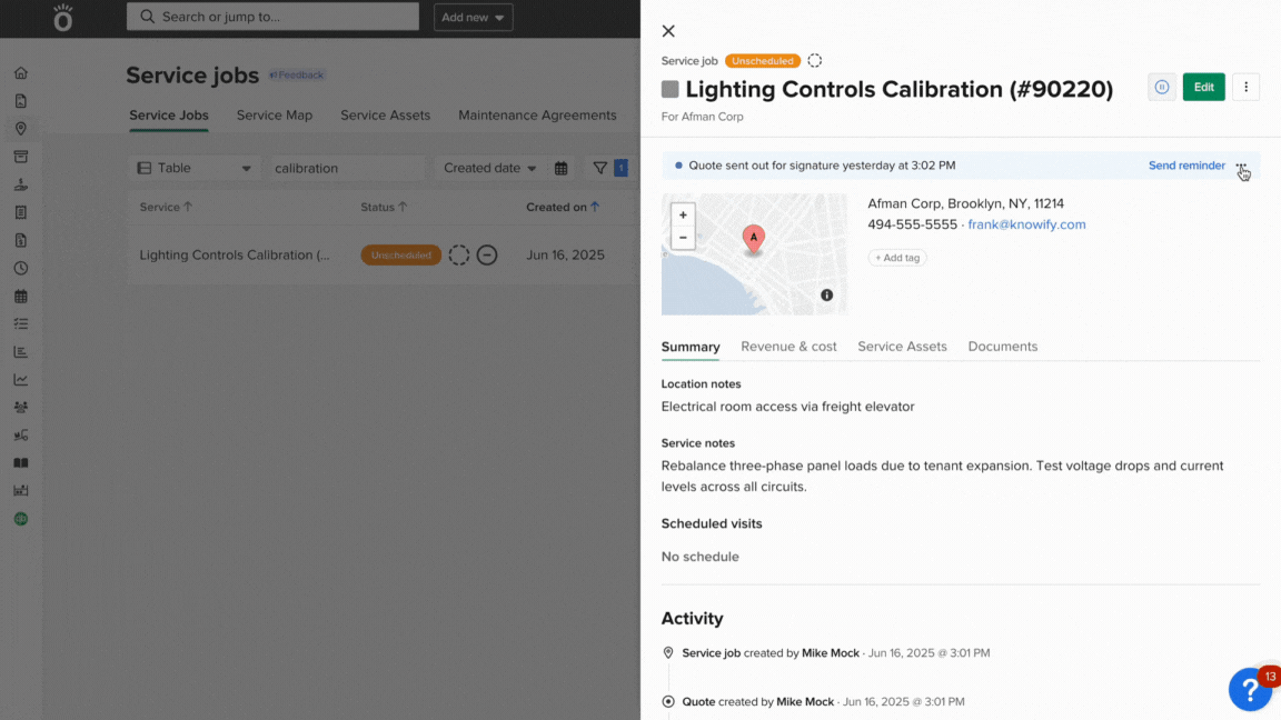 How to view a quote for a service job.gif