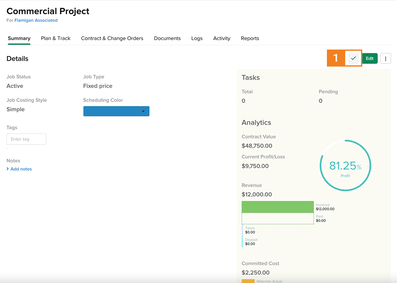 How to sync a project to QuickBooks projects Knowify